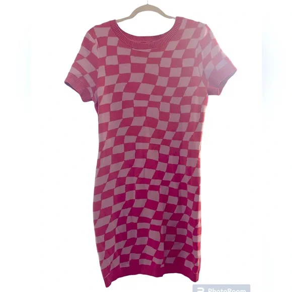 Checkered Mini Sweater Dress forever 21 - Picture 3 of 3